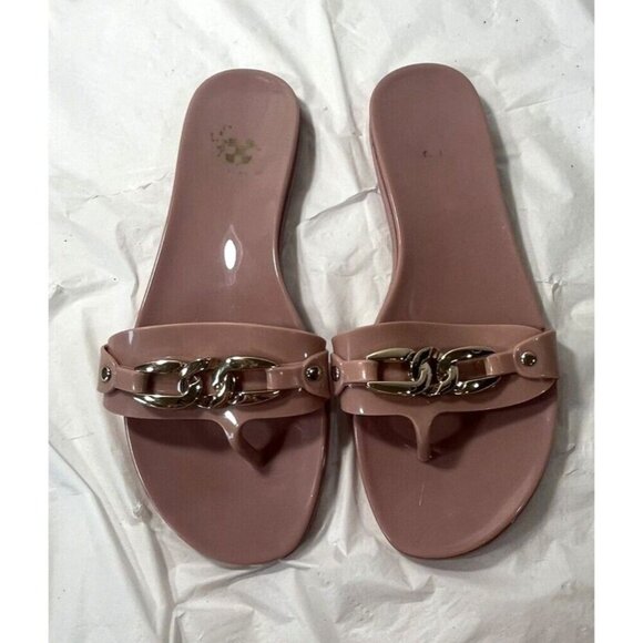 Vince Camuto Women's Size 7 Evolet Light Pink Open Toe Jellies Flip Flops Flats - Picture 1 of 15